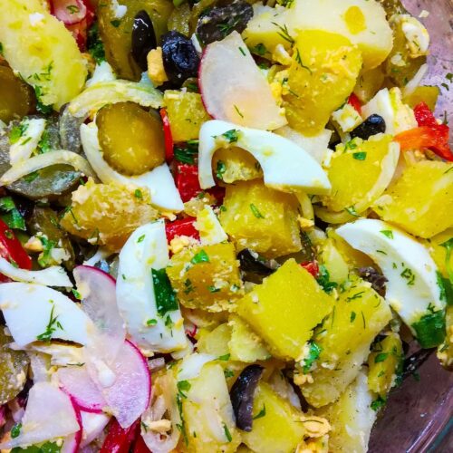 red skin potato salad with eggs