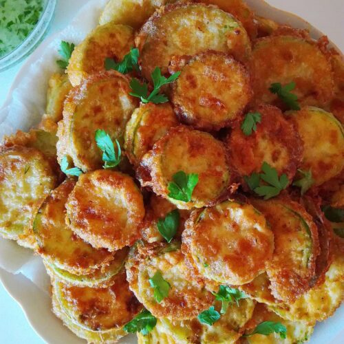 battered pan fried zucchini