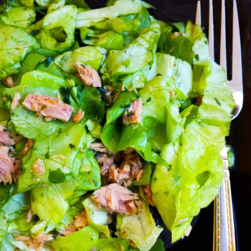 healthy tuna salad with lettuce