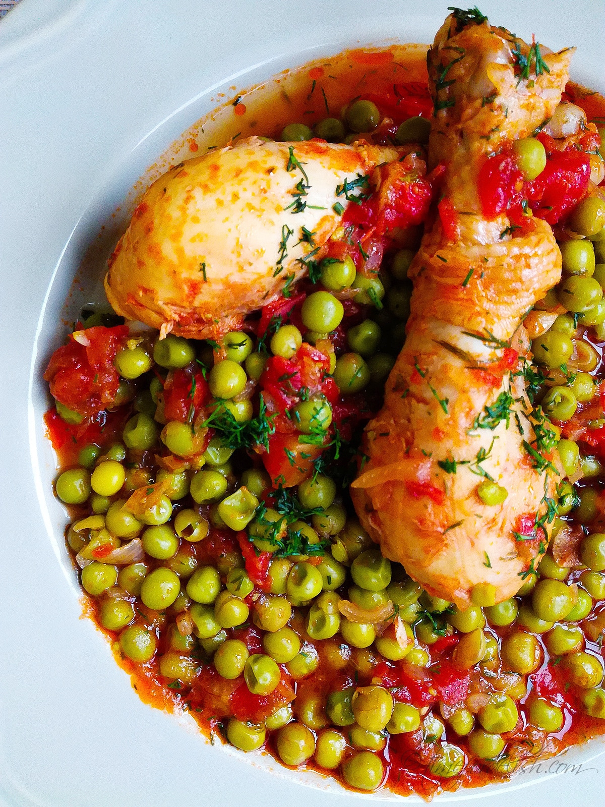 green peas stew (frozen or fresh)