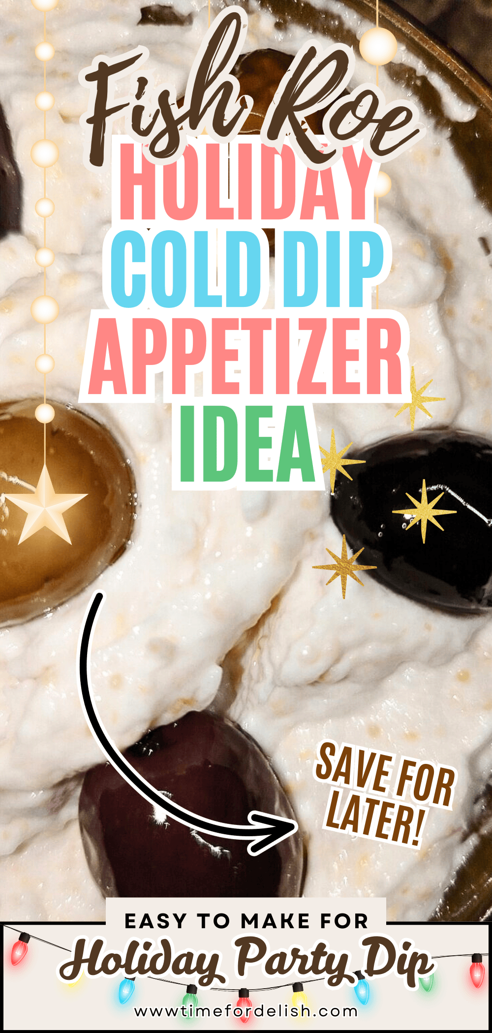holiday cold dip appetizer idea for Christmas party food