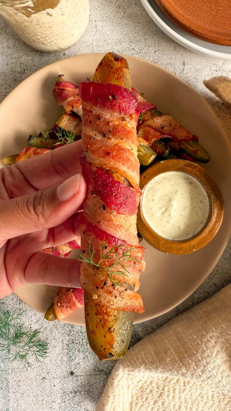 bacon wrapped dill pickles