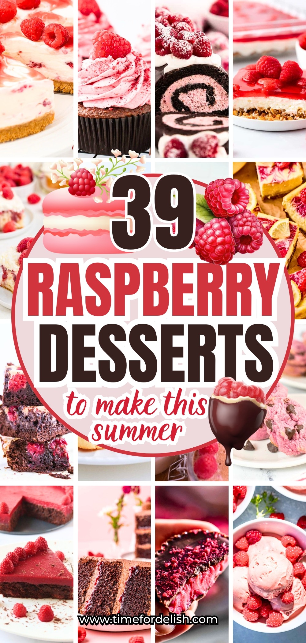a collection of 39 raspberry desserts to make this summer